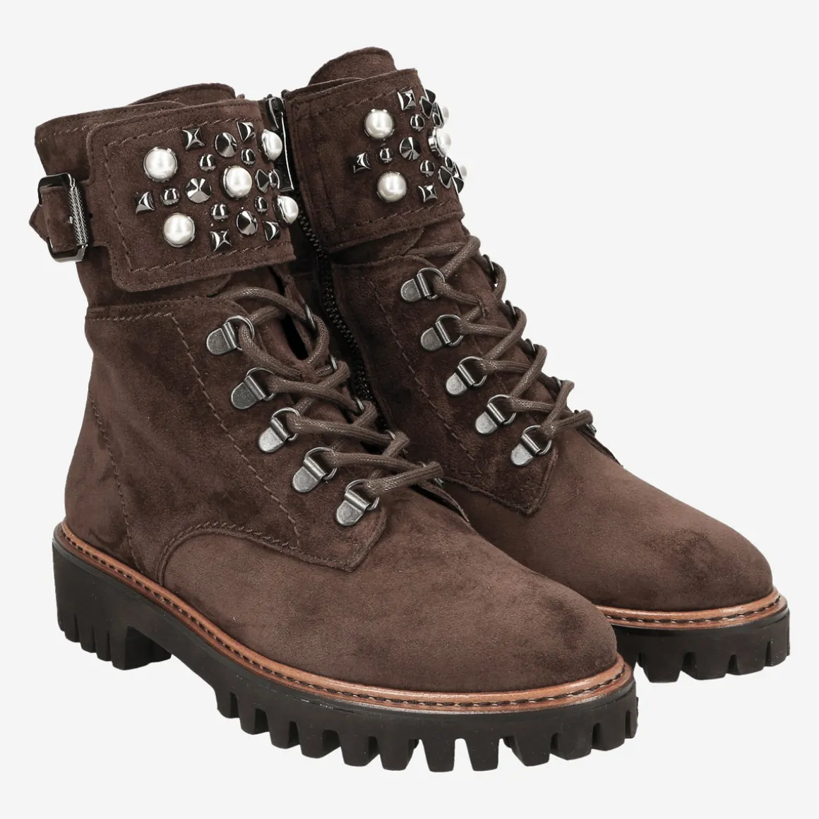 Detail lace up ankle boot