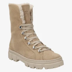 Lace up bootie with merino warm lining