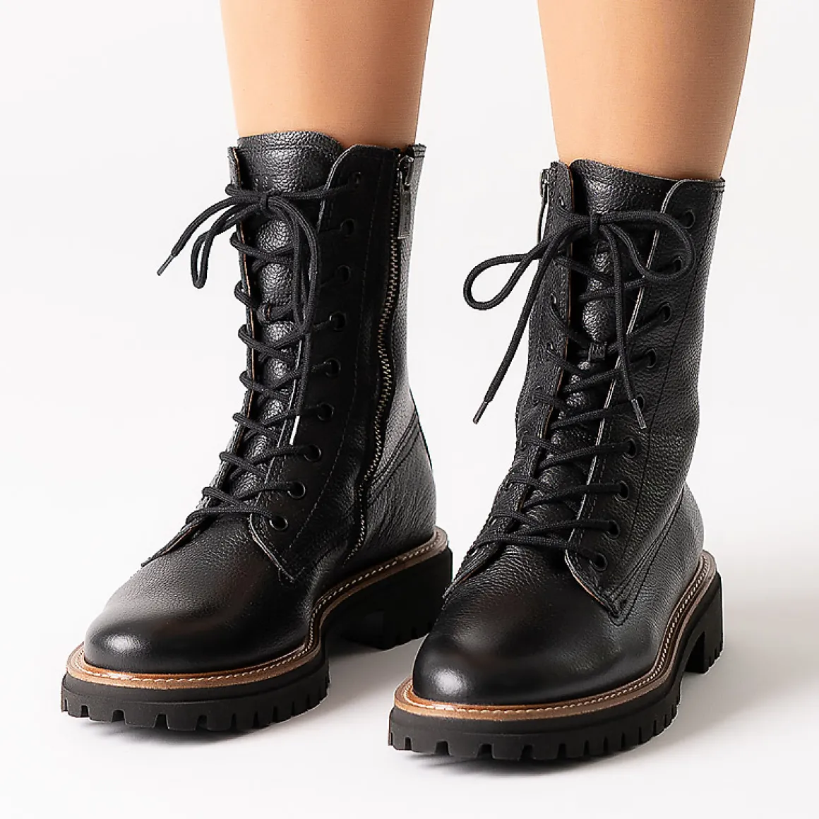 Lace-up bootie